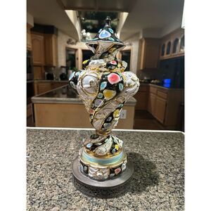 Antique Capodimonte Italian porcelain lamp base